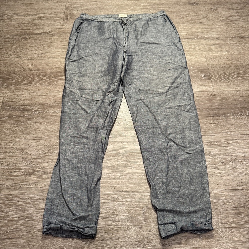 Crippen Jogger Pants Women Medium‎ Gray Linen Blend Casual Quiet Comfort Outdoor